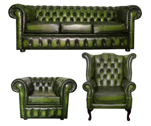 Chesterfield pelle tre posti - chesterfield,